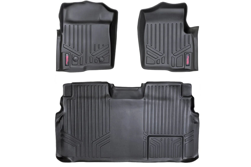 Rough Country Floor Mats | FR & RR | 2 Ret Hook | Ford F-150 2WD/4WD (2011-2014) M-51112