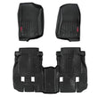 Load image into Gallery viewer, Rough Country Floor Mats | FR &amp; RR | 4 Door | Jeep Wrangler Unlimited 4WD (2018-2024) M-60112 - Main Product View