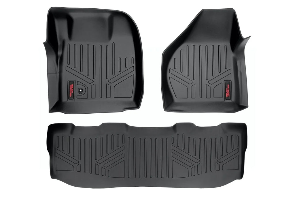 Rough Country Floor Mats | FR & RR | Crew Cab | Ford F-250/F-350 Super Duty 2WD/4WD (08-10) M-52102