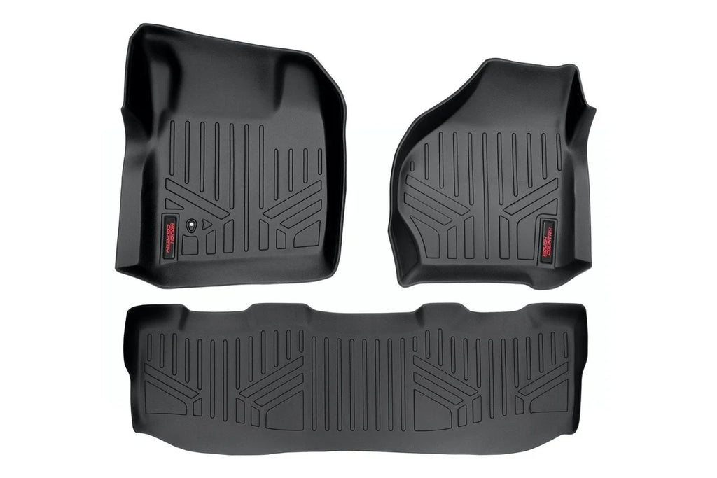 Rough Country Floor Mats | FR & RR | Crew Cab | Ford F-250/F-350 Super Duty 2WD/4WD (99-07) M-52002