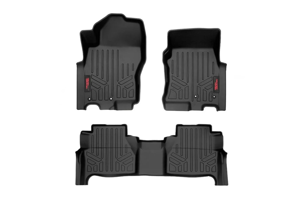 Rough Country Floor Mats | FR & RR | Crew Cab | Nissan Frontier 2WD/4WD (2022-2024) M-80515 - Main Product View