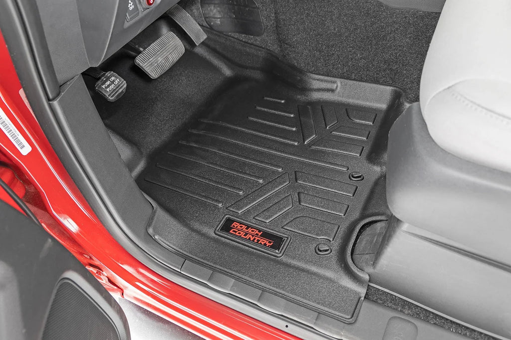 Rough Country Floor Mats | FR & RR | Crew Cab | Nissan Frontier 2WD/4WD (2022-2024) M-80515 - Front View