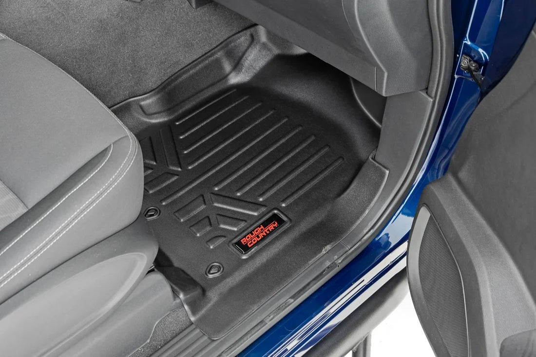 Rough Country Floor Mats | FR & RR | Crew Cab | Nissan Titan (17-24)/Titan XD (16-24) M-81712 - Side View
