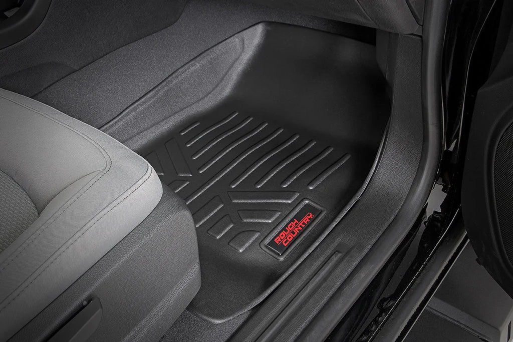 Rough Country Floor Mats | FR & RR | Crew | Chevy/GMC Canyon/Colorado 2WD/4WD (2015-2022) M-21513 - Installation View
