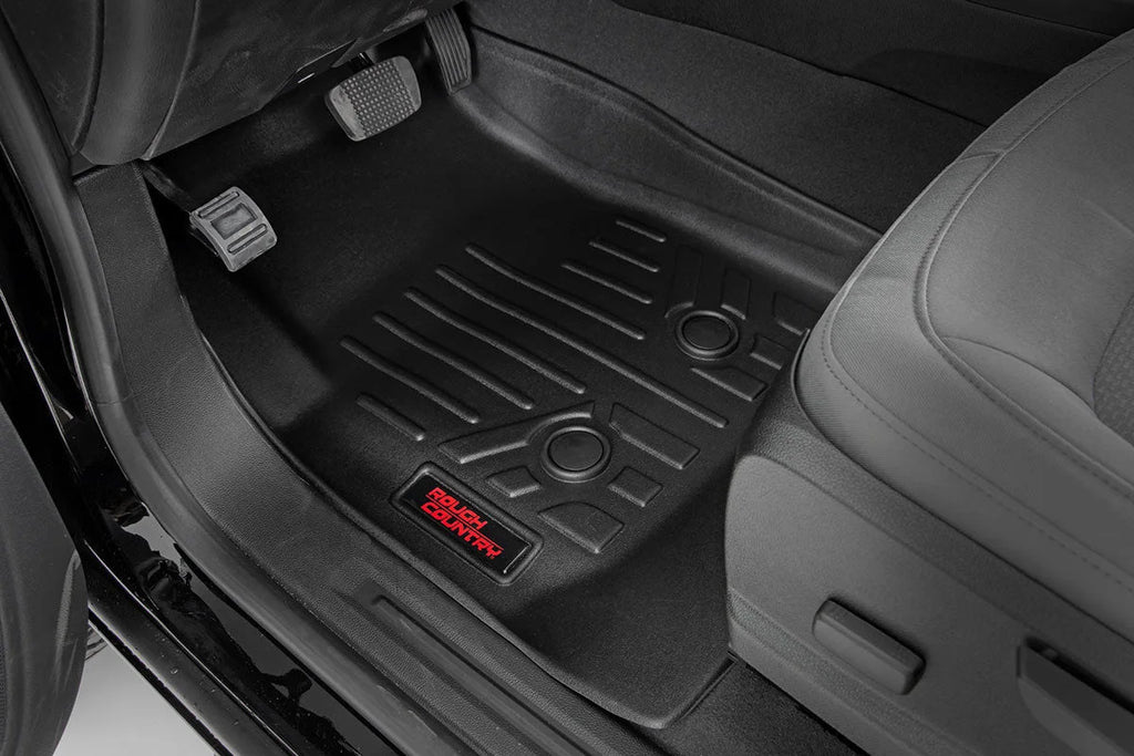 Rough Country Floor Mats | FR & RR | Crew | Chevy/GMC Canyon/Colorado 2WD/4WD (2015-2022) M-21513 - Installation View