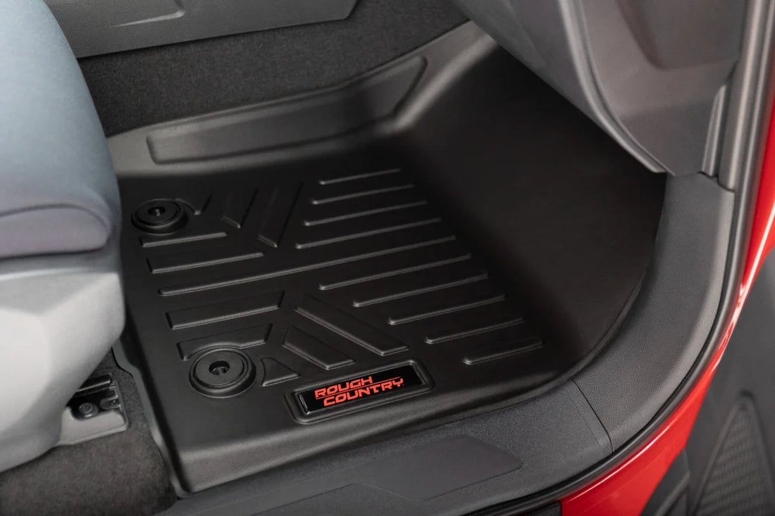 Rough Country Floor Mats | FR & RR | CrewMax | Toyota Tundra 2WD/4WD (2022-2024) M-71780 - Back View