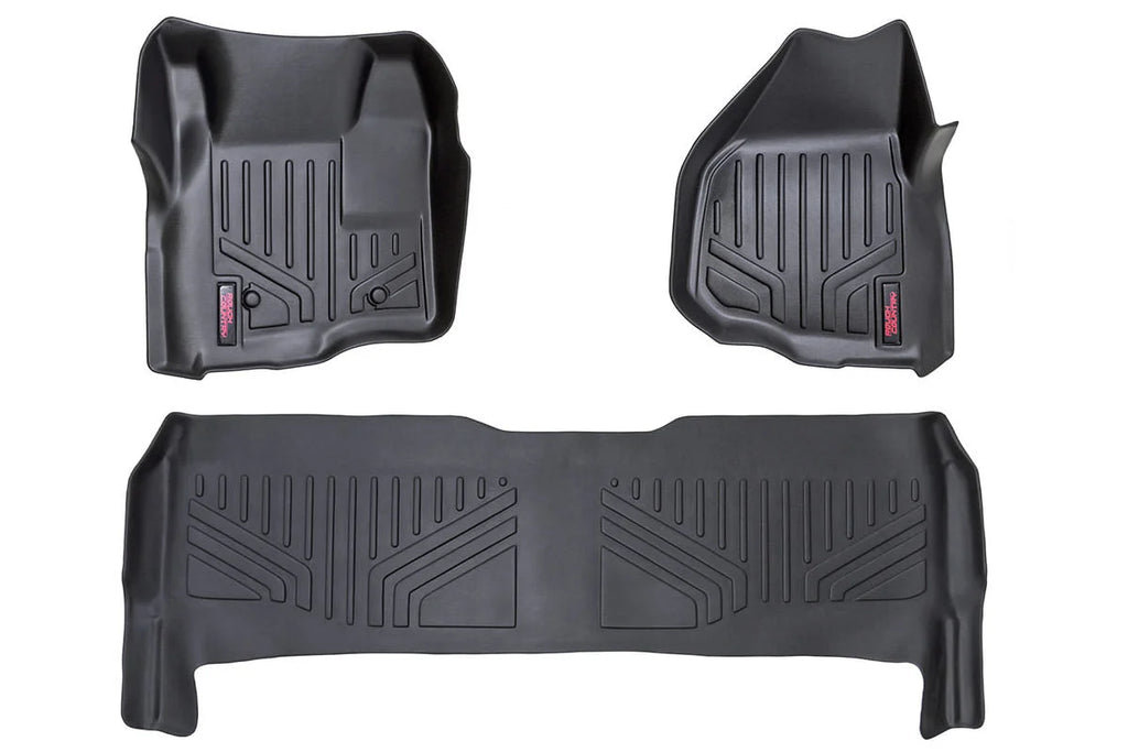 Rough Country Floor Mats | FR & RR | Depressed Pedal | Ford F-250/F-350 Super Duty (11-16) M-51223