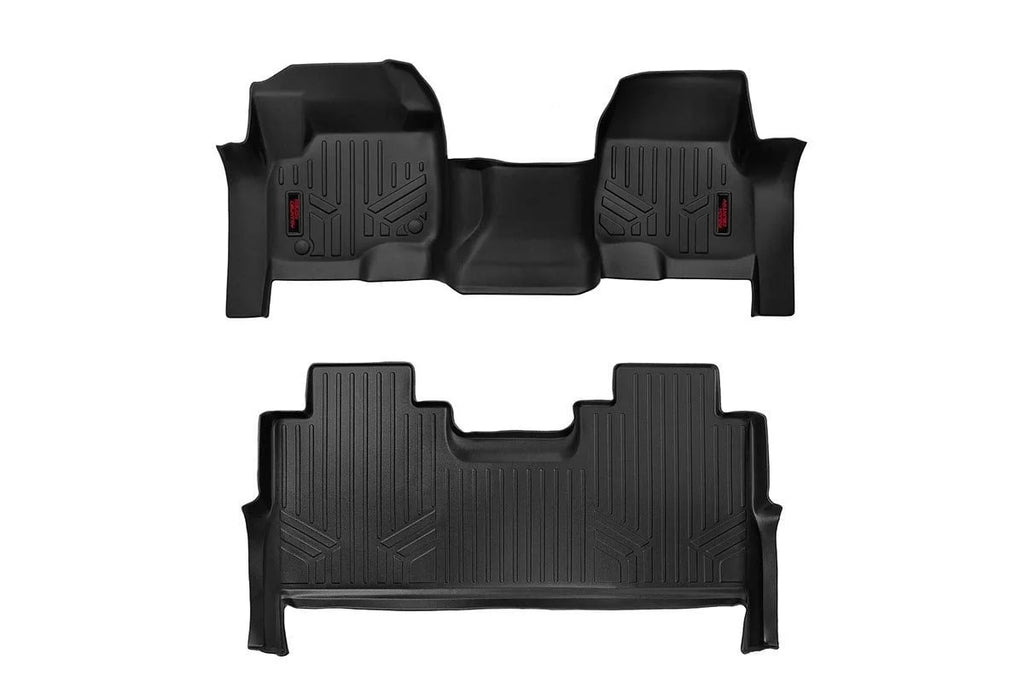 Rough Country Floor Mats | FR & RR | FR Bench | Ford F-250/F-350 Super Duty 2WD/4WD (17-24) M-51173