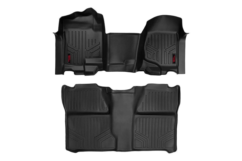 Rough Country Floor Mats | FR & RR | OV Hump | Crew | Chevy/GMC 1500/2500HD (07-14) M-21073