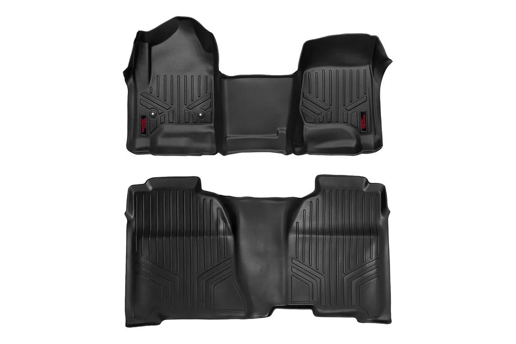 Rough Country Floor Mats | FR & RR | OV Hump | Crew | Chevy/GMC 1500/2500HD/3500HD 2WD/4WD M-21143 - Main Product View