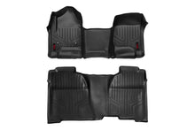 Load image into Gallery viewer, Rough Country Floor Mats | FR &amp; RR | OV Hump | Crew | Chevy/GMC 1500/2500HD/3500HD 2WD/4WD M-21143 - Main Product View