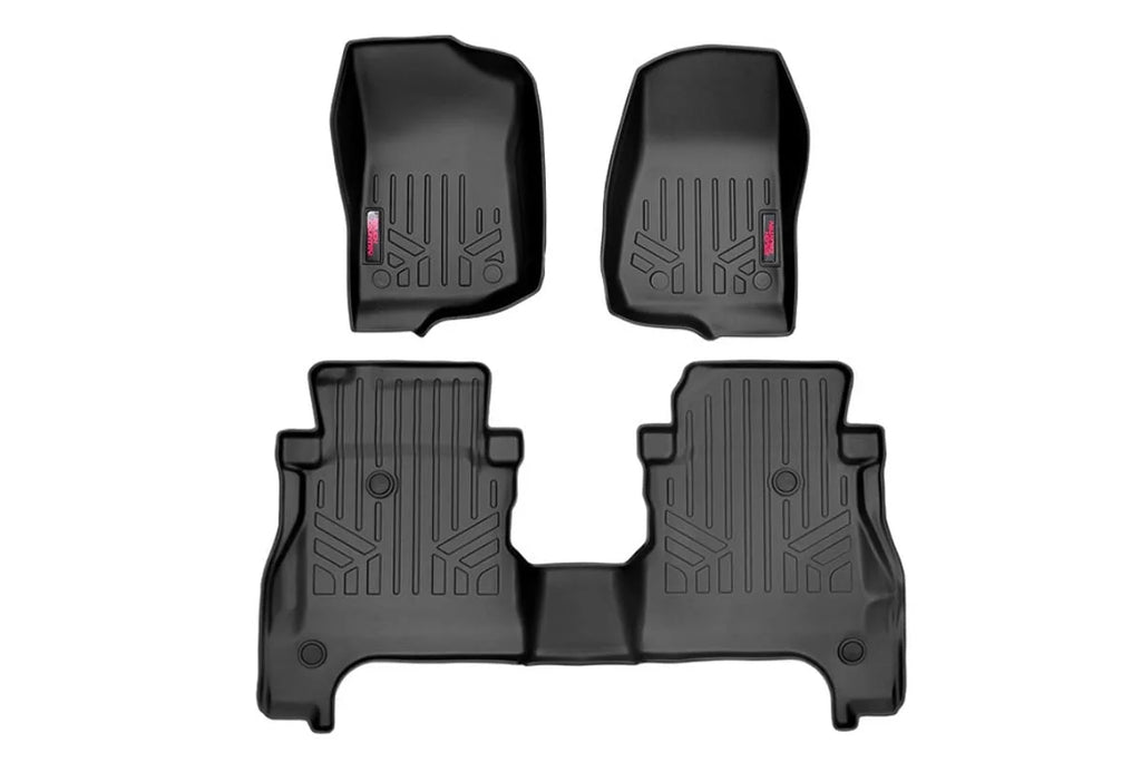 Rough Country Floor Mats | FR & RR | RR Lockable | Jeep Gladiator JT 4WD (2020-2024) M-61501 - Main Product View