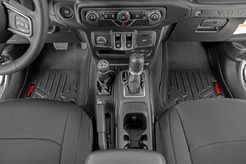 Rough Country Floor Mats | FR & RR | RR Lockable | Jeep Gladiator JT 4WD (2020-2024) M-61501 - Side View