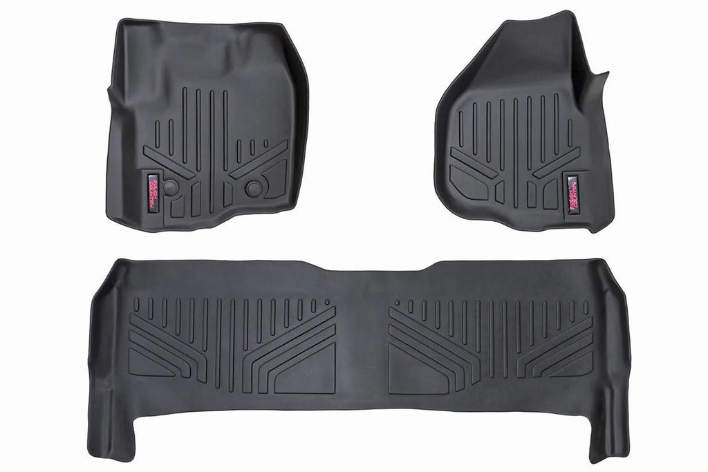 Rough Country Floor Mats | FR & RR | Raised FR Pedal | Ford F-250/F-350 Super Duty (12-16) M-51213