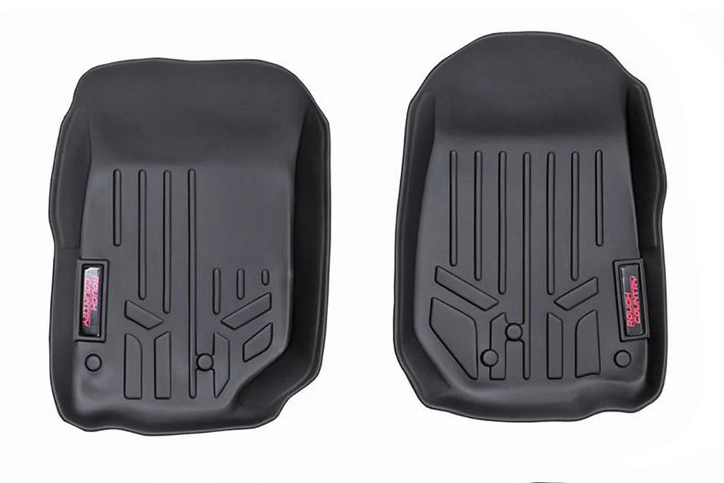 Rough Country Floor Mats | Front | | Jeep Wrangler JK/Wrangler Unlimited 4WD (2014-2018) M-6142 - Main Product View