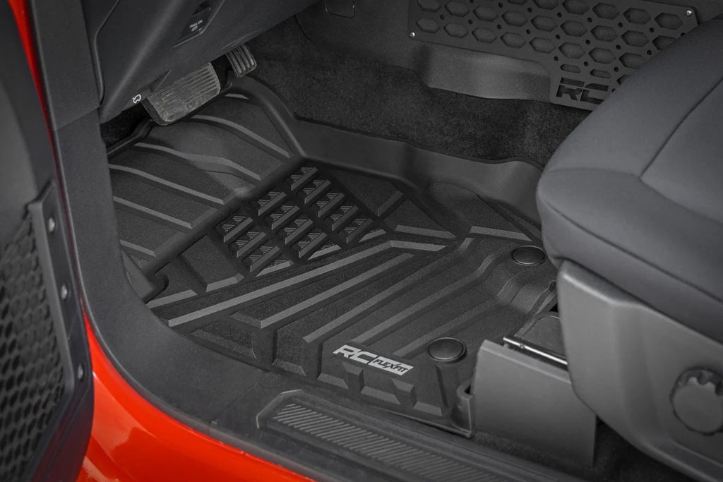 Rough Country Floor Mats | Front & Rear | Ford Bronco 4WD (2021-2025) - Side View