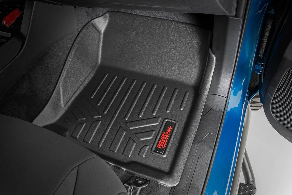 Rough Country Floor Mats | Front and Rear | Toyota Tacoma 2WD/4WD (2016-2023) M-71216 - Installation View