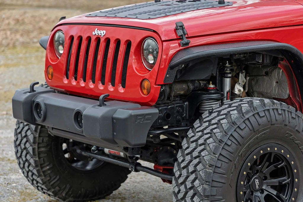 Rough Country Front Bumper Caps | Jeep Wrangler JK/Wrangler Unlimited  (2007-2018) 1047 - Installation View