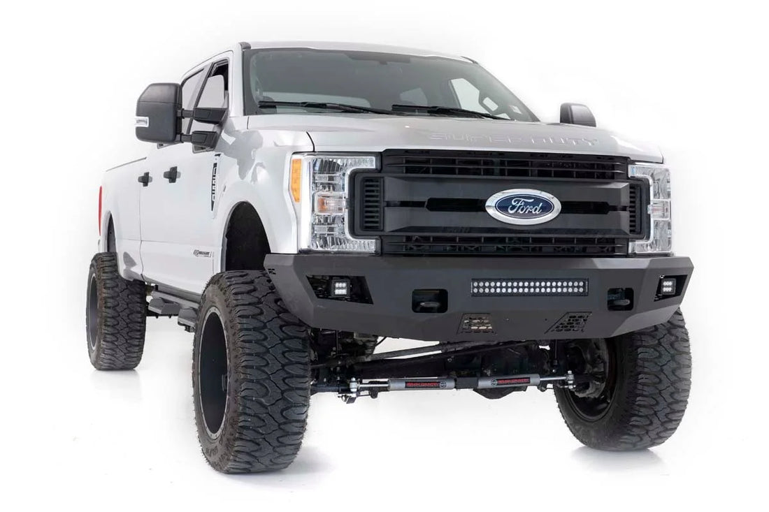 Rough Country Front Bumper | Ford F-250/F-350 Super Duty 2WD/4WD (2017-2022) 10787 - Back View
