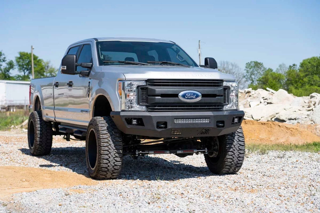 Rough Country Front Bumper | Ford F-250/F-350 Super Duty 2WD/4WD (2017-2022) 10787 - Installation View