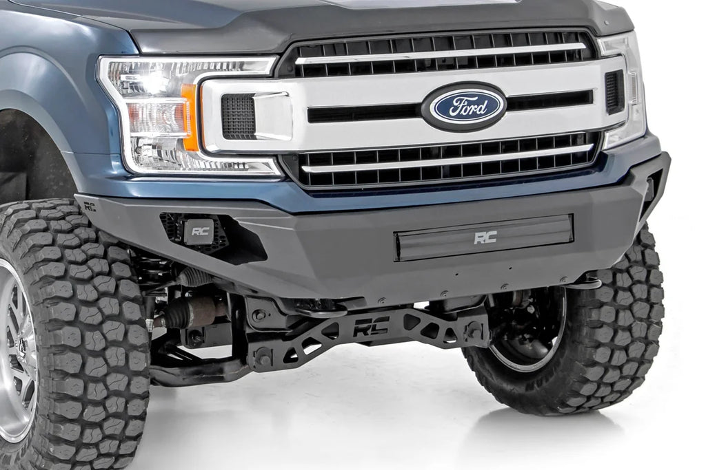 Rough Country Front Bumper | High Clearance | Skid Plate | Ford F-150 2WD/4WD (2018-2020) 10756A - Side View