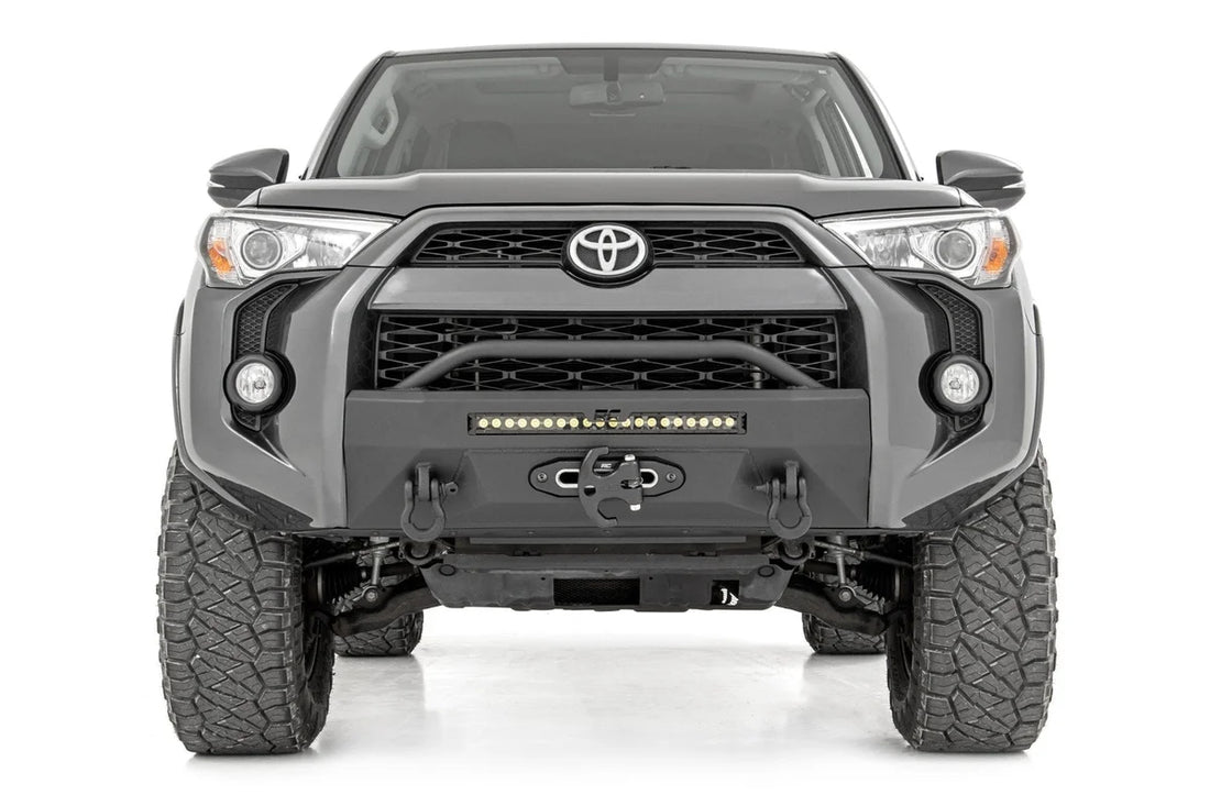 Rough Country Front Bumper | Hybrid | 20" Blk LED | Amber | Toyota 4Runner 2WD/4WD (14-24) - Installation View