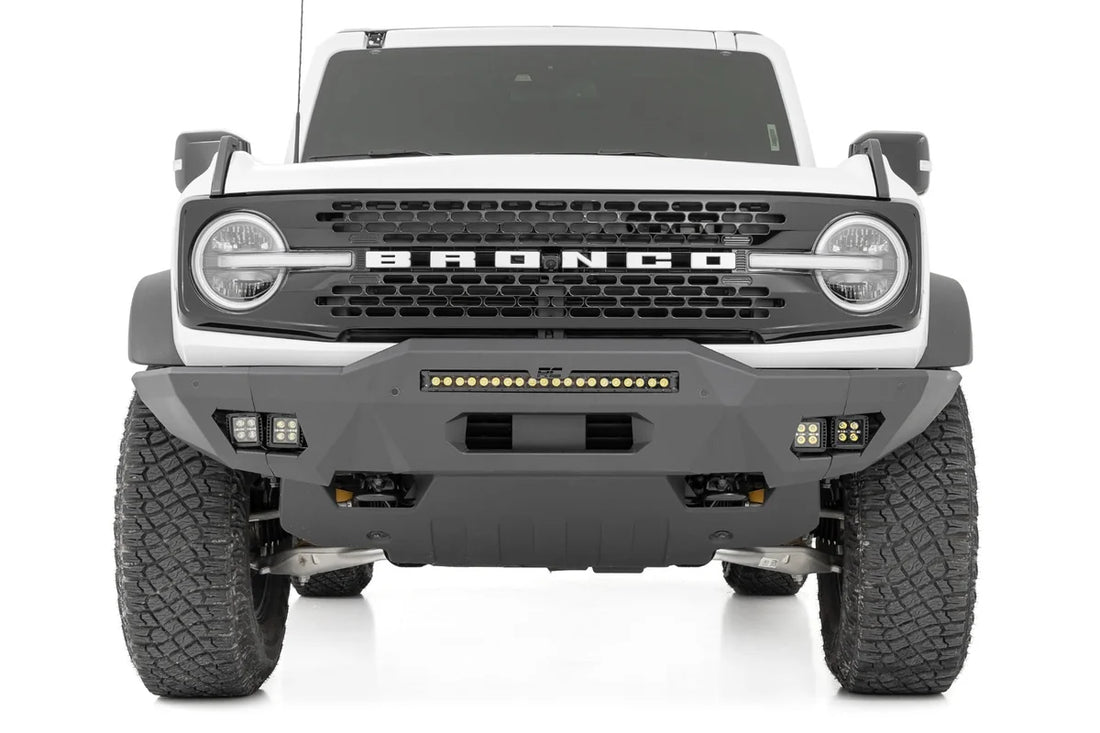 Rough Country Front Bumper | Modular | Full Wings | Flood | Fog | Ford Bronco 4WD (21-24) 51076 - Side View