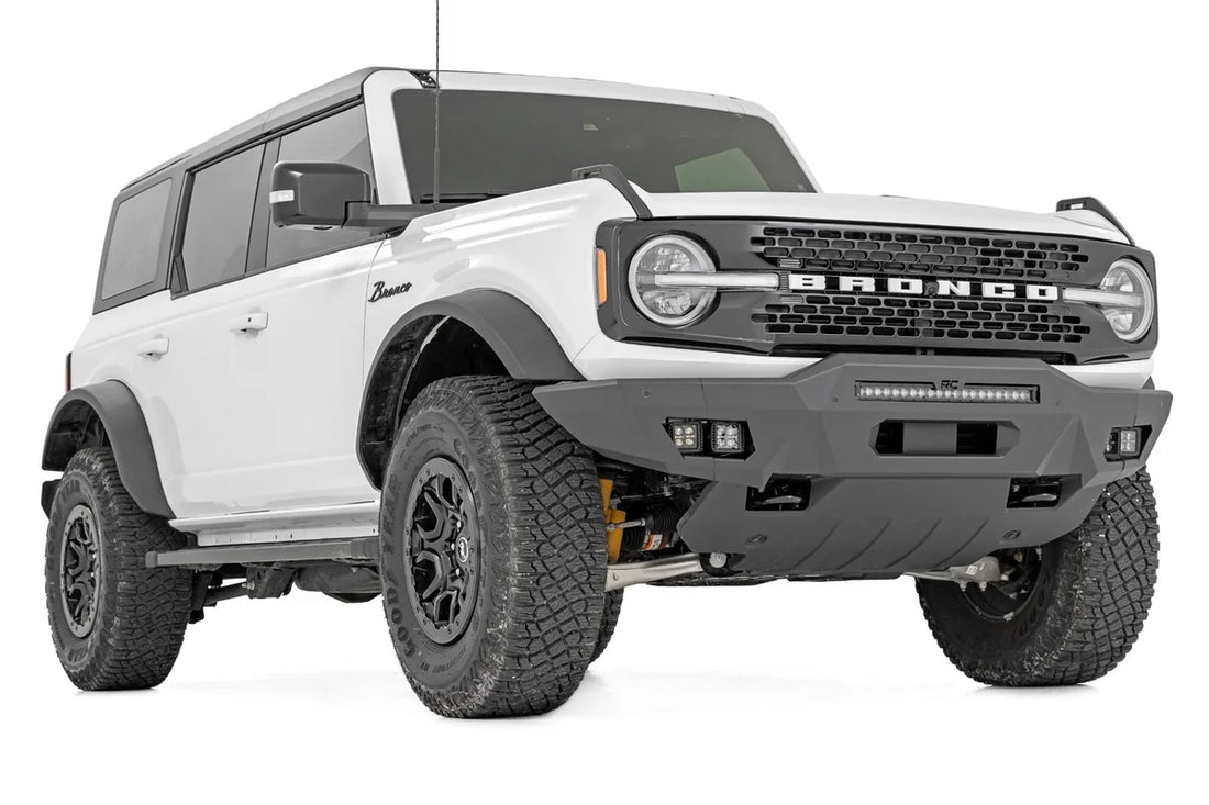 Rough Country Front Bumper | Modular | Full Wings | Flood | Fog | Ford Bronco 4WD (21-24) 51076 - Back View