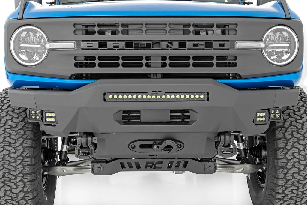Rough Country Front Bumper | Modular | Stubby Wings | DRL | Ford Bronco 4WD (2021-2024) 51078 - Side View
