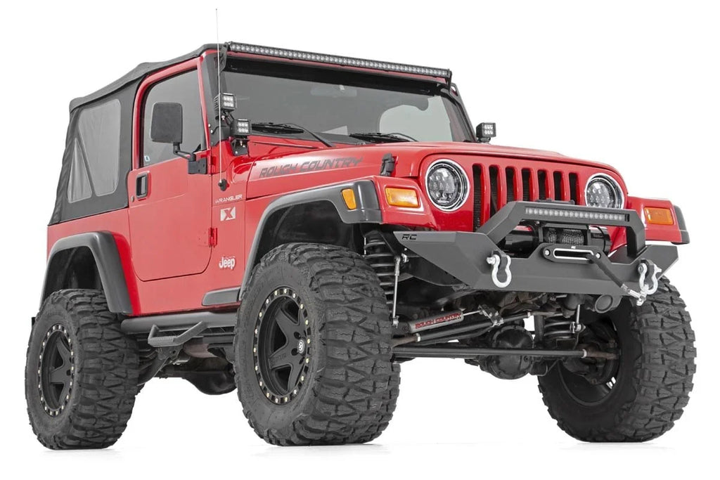 Rough Country Front Bumper | Rock Crawler | Jeep Wrangler TJ (97-06)/Wrangler Unlimited (04-06) 10595 - Back View