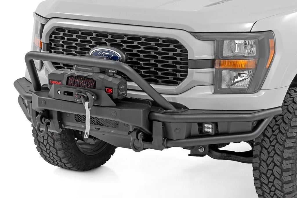 Rough Country Front Bumper | Tubular |Winch Mount | Ford F-150 2WD/4WD (2021-2023) 51216W - Main Product View