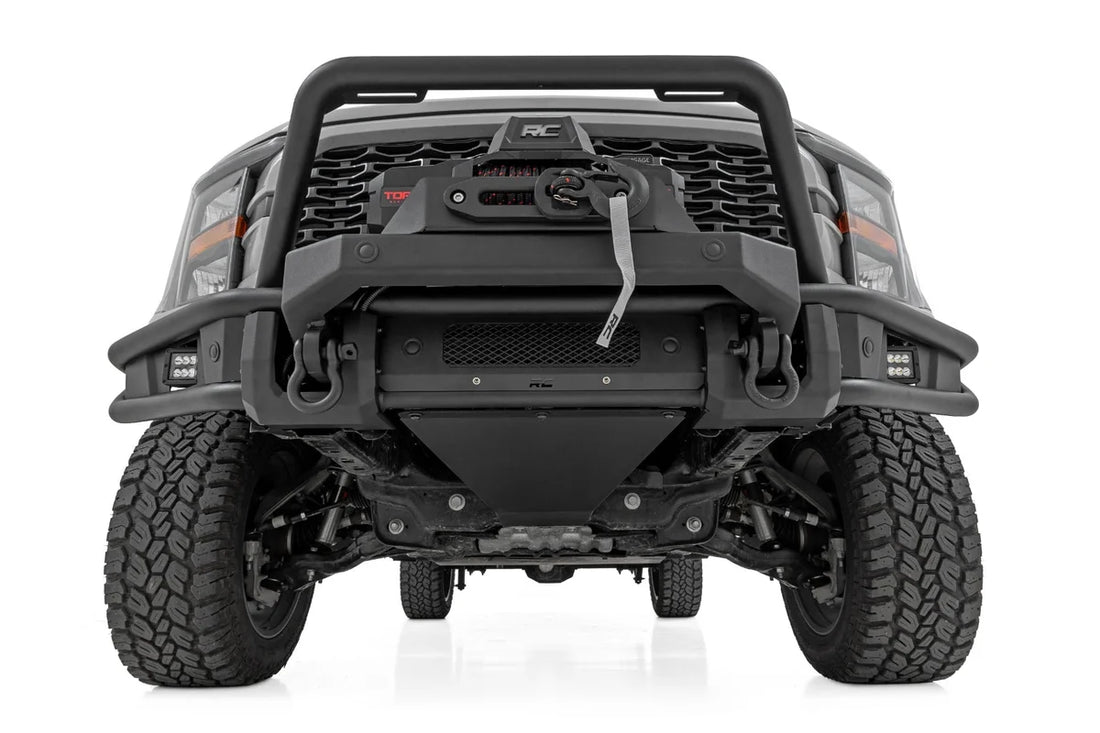Rough Country Front Bumper | Tubular |Winch Mount | Ford F-150 2WD/4WD (2021-2023) 51216W - Back View