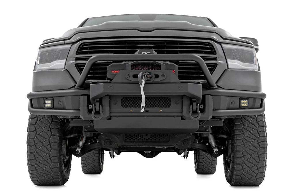 Rough Country Front Bumper | Tubular | Winch Mount | Ram 1500 2WD/4WD (2019-2024) 51214W - Side View