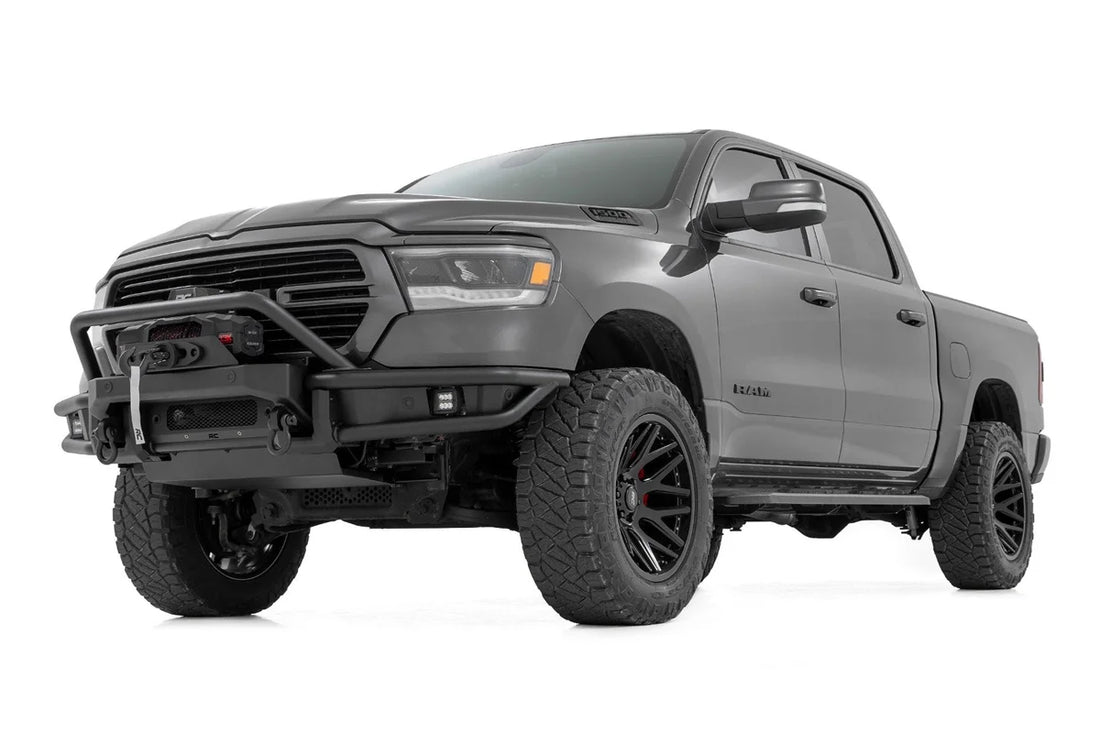 Rough Country Front Bumper | Tubular | Winch Mount | Ram 1500 2WD/4WD (2019-2024) 51214W - Back View