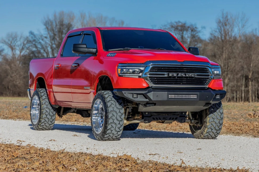 Rough Country Front Bumper w/Skid Plate & Tow Hooks | Ram 1500 2WD/4WD (2019-2024) 10808ATH - Additional View 6