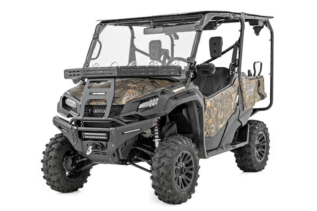 Rough Country Front Cargo Rack | Black Series LED | 6" Light | Slime Line | Honda Pioneer 1000/Pioneer 1000-5 92059 - Inst...