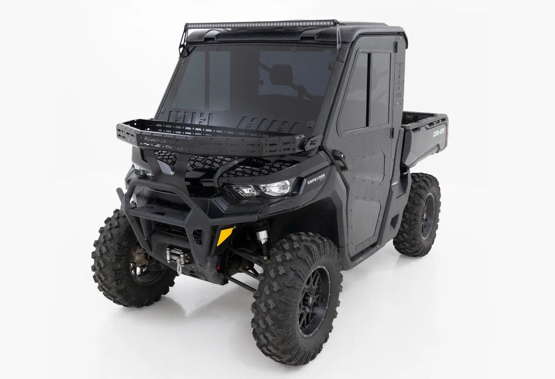 Rough Country Front Cargo Rack | Can-Am Defender MAX HD10 - Side View
