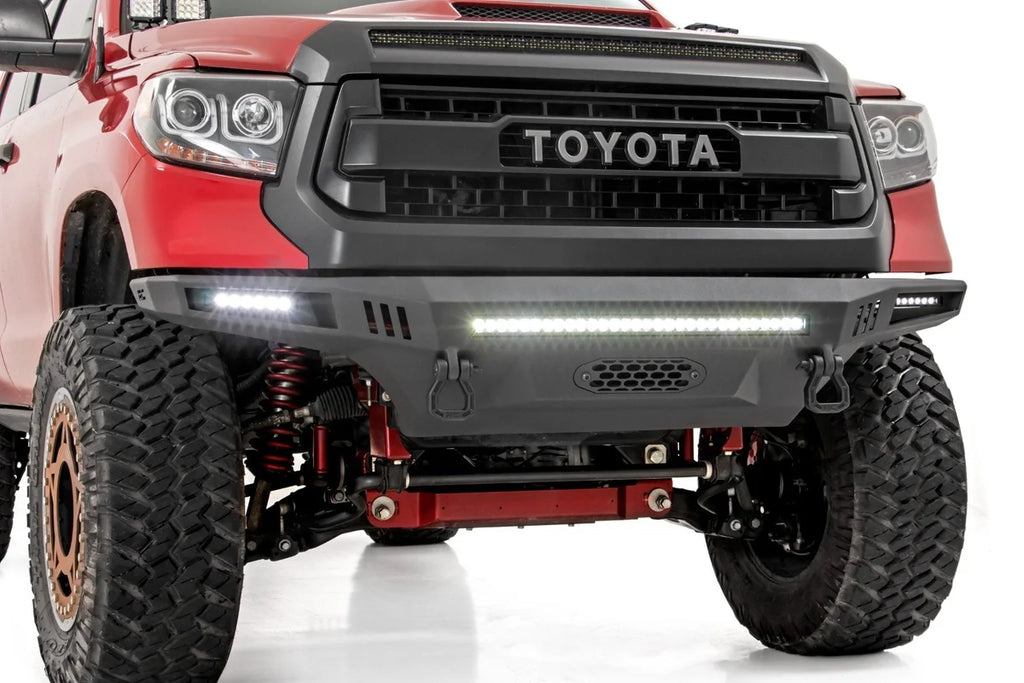 Rough Country Front Prerunner Bumper | LED | Toyota Tundra 2WD/4WD (2014-2021) - Installation View