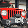 Load image into Gallery viewer, Rough Country Front Stubby Winch Bumper | Jeep Wrangler TJ (97-06)/Wrangler Unlimited (04-06) 1012 - Installation View