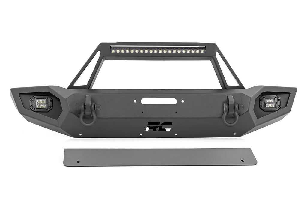 Rough Country Front Winch Bumper | 9500S | Jeep Gladiator JT/Wrangler JK & JL/Wrangler Unlimited 4WD - Front View