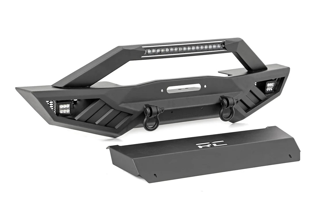 Rough Country Front Winch Bumper | Jeep Gladiator JT/Wrangler JK & JL/Wrangler Unlimited 10645A - Side View