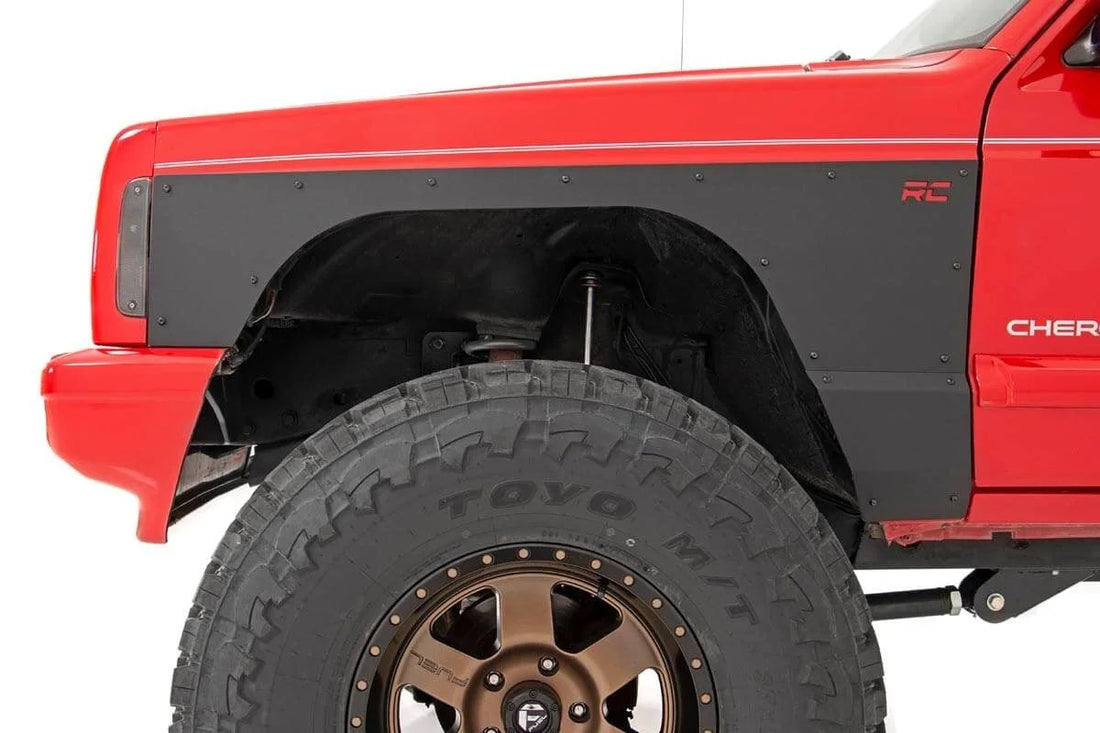 Rough Country Full Body Armor | FR & RR Combo | Jeep Cherokee XJ 2WD/4WD (1984-1996) 10580 - Side View