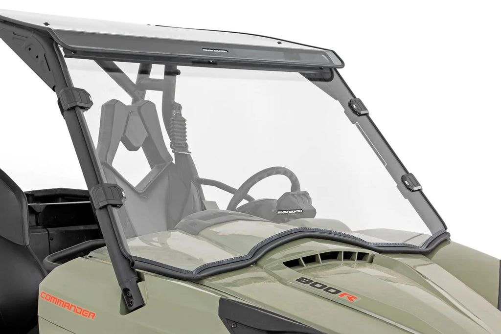 Rough Country Full Windshield | Scratch Resistant | Can-Am Commander 1000 98112030 - Main Product View