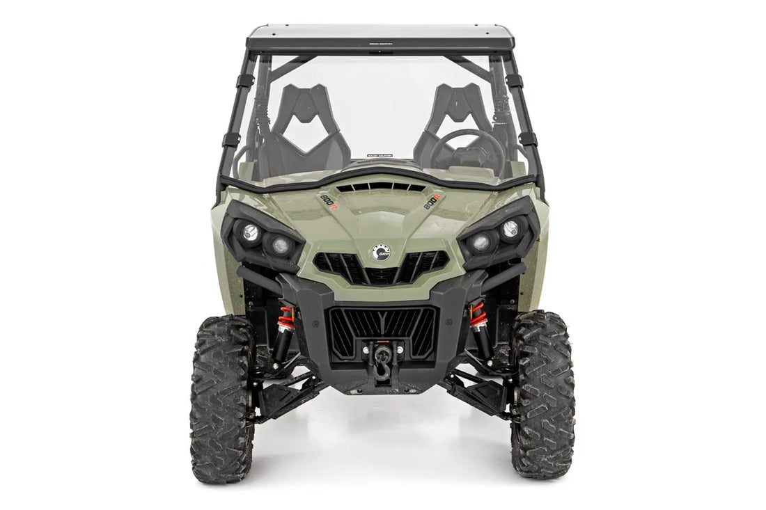 Rough Country Full Windshield | Scratch Resistant | Can-Am Commander 1000 98112030 - Installation View