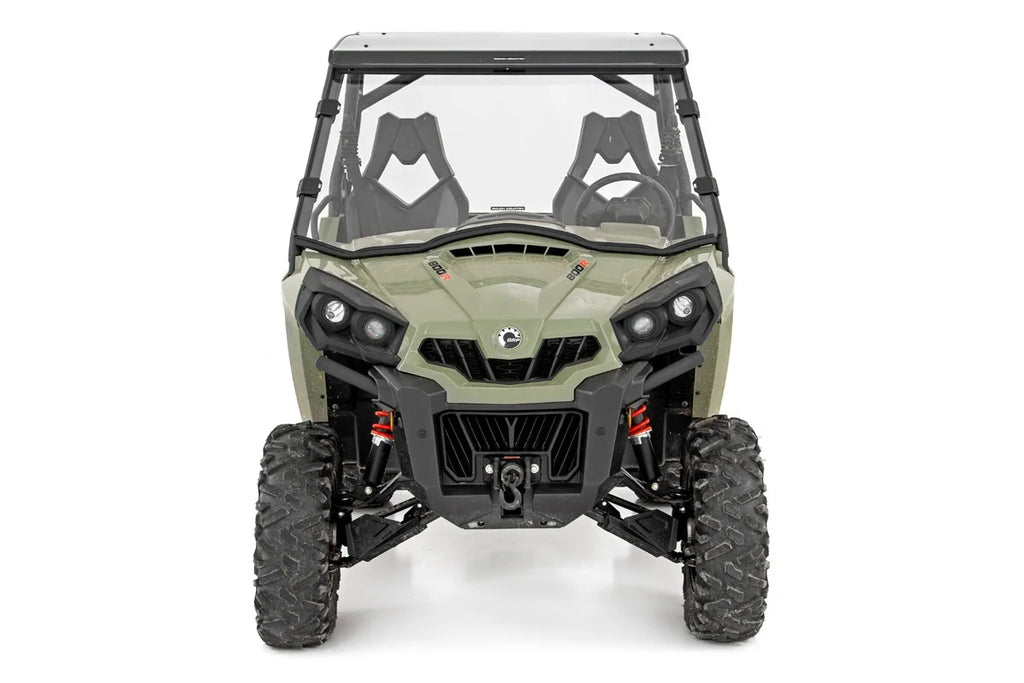 Rough Country Full Windshield | Scratch Resistant | Can-Am Commander 1000 98112030 - Installation View