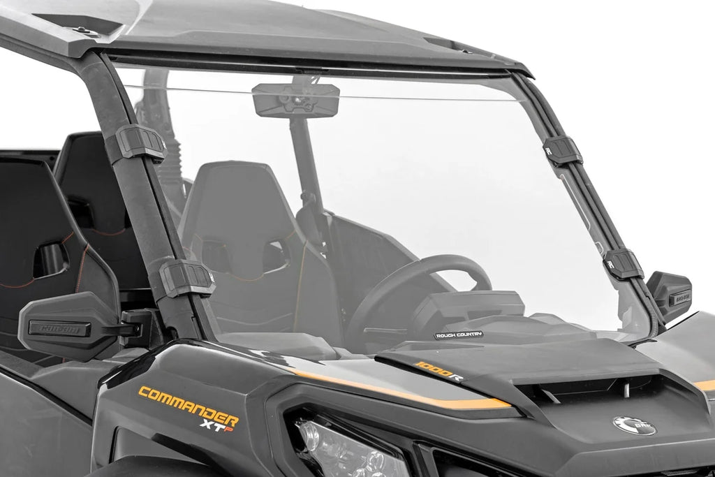 Rough Country Full Windshield | Scratch Resistant | Can-Am Commander 1000R/Max 98102230 - Main Product View