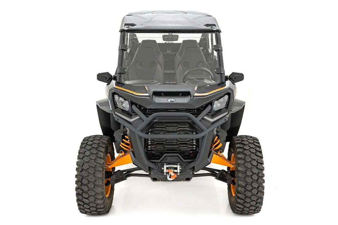Rough Country Full Windshield | Scratch Resistant | Can-Am Commander 1000R/Max 98102230 - Side View