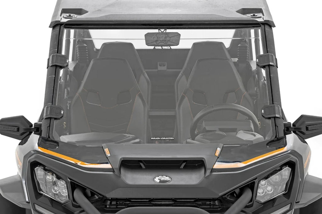 Rough Country Full Windshield | Scratch Resistant | Can-Am Commander 1000R/Max 98102230 - Back View