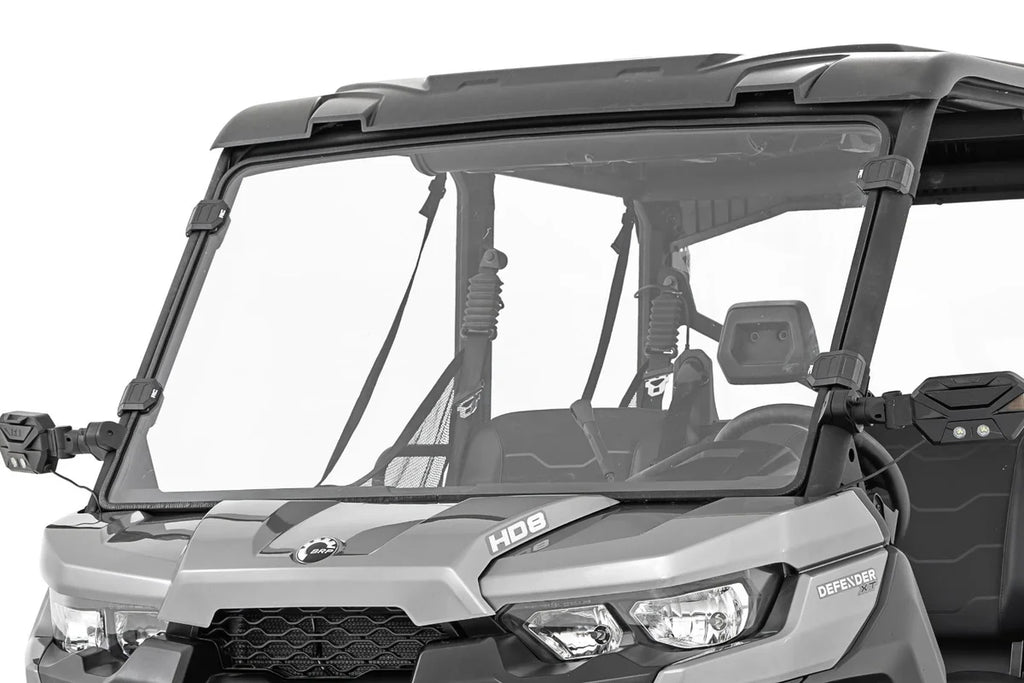 Rough Country Full Windshield | Scratch Resistant | Can-Am Defender HD 8/HD 9/HD 10 98162030 - Main Product View