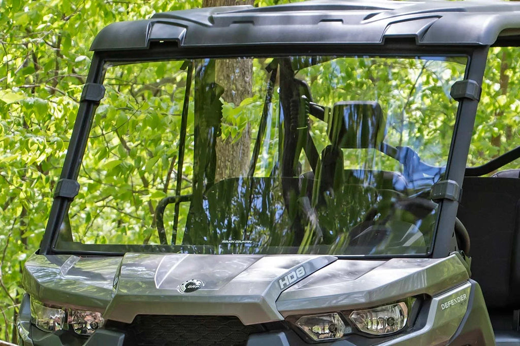 Rough Country Full Windshield | Scratch Resistant | Can-Am Defender HD 8/HD 9/HD 10 98162030 - Back View